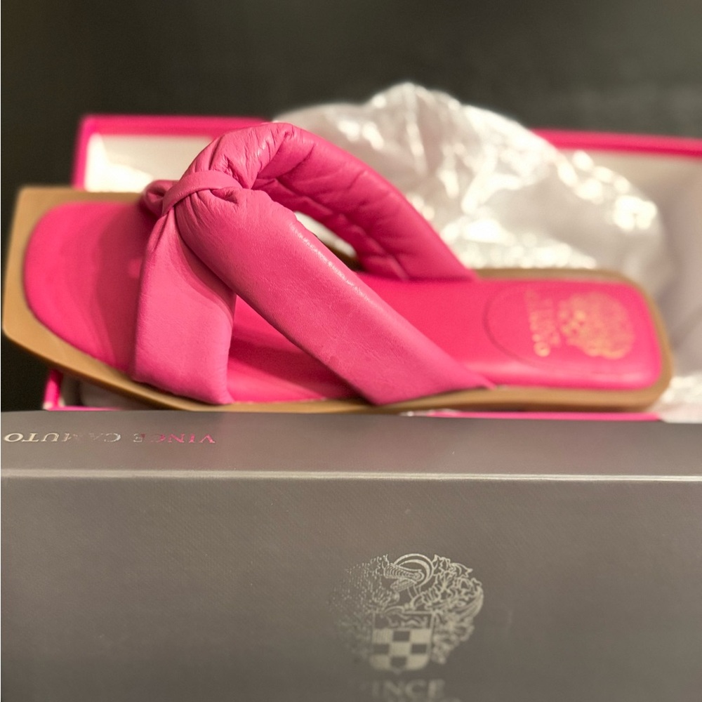 Hot Pink Vince Camuto Pink Napa Seda Women's Sandals 8 M NWT - Picture 8 of 9